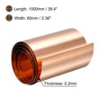 thumbnail image 2 of Uxcell Copper Thin Foil Roll Sheet, 0.2x60x1000mm Pure Copper Foil Sheet Roll Copper Strip, Grounding, Red Copper, 2 of 6