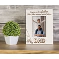 thumbnail image 4 of Darling Souvenir Made With LoveEngraved Table Top Photo FrameWooden Special To Be A Dad Quotes White Picture Frame Gift For Father's Day, 5x7 Photo Size Vertical, 4 of 8