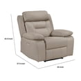 thumbnail image 5 of Conia Power Reclining Chair-Soft Latte Beige Leather-USB Charger, 5 of 5