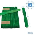 thumbnail image 2 of Wooden Green 8" Fan Handles, Wedding Programs, Paint Mixing, Pack 200, Jumbo Craft Popsicle Sticks for Auction Bid Paddles, Wooden Wavy Flat Stems for Any DIY Crafting Supplies Kit, by Woodpeckers, 2 of 8