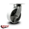 thumbnail image 2 of 8 Inch Extra Heavy Duty Semi Steel Cast Iron Wheel Swivel Top Plate Caster SCC, 2 of 2