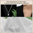 thumbnail image 3 of Dazzlingrock Collection 0.50 Cttw Round Solitaire Lab Grown White Diamond Classic Four Prong Pendant Necklace with 18 inch Gold Chain for Women in 14K Solid White Gold, 3 of 5