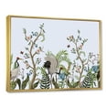 thumbnail image 3 of Designart 'Border With Peonies and Cranes In Chinoiserie Style' Traditional Framed Canvas Wall Art Print, 3 of 5