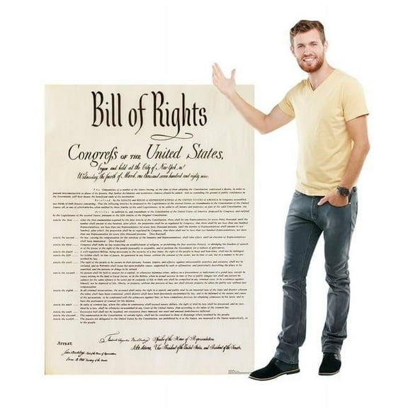 Advanced Graphics 62 x 45 in. Bill of Rights Cardboard Standup