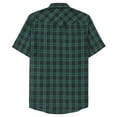 thumbnail image 2 of Dubinik®Mens Shirts Short Sleeve Plaid Shirt Men Bamboo Fiber Western Cowboy Pearl Snap Vintage Casual Plaid Shirts For Men, 2 of 6