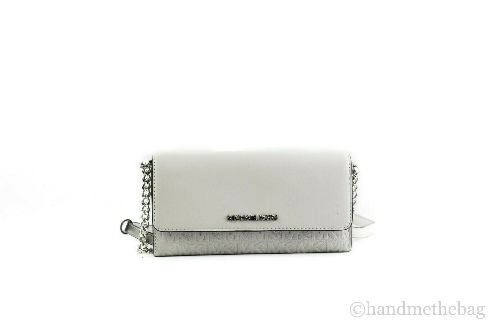 Abundantly Solformørkelse Grønne bønner Michael Kors Jet Set Vegan Leather Embossed Large Chain Wallet (Aluminum) -  Walmart.com