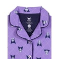 thumbnail image 2 of Hello Kitty Kuromi Girls Button Front Top and Pants Pajama Set, 2-Piece, Sizes 4-12, 2 of 3