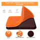 thumbnail image 2 of Cojin Gel Silicon Silla Ergonomico Casa Auto Oficina Panal Color Naranja Diseño de la tela Lisa, 2 of 5
