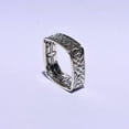thumbnail image 5 of Celtic Band Square Celtic Textured Band 925 Sterling Silver Band Mens and Womens Wedding Bands Square Celtic Ring Square Band (5 1/2 US), 5 of 11