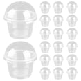 thumbnail image 1 of 20 vasos desechables transparentes para cupcakes, gelatina, mousse y ensalada con tapas, 1 of 7