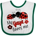 thumbnail image 3 of Inktastic My Yaya Loves Me with Cute Ladybugs Boys or Girls Baby Bib, 3 of 4