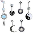thumbnail image 4 of Fashion Surgical Steel Navel Piercing Belly Button Rings Belly Piercing Body Jewelry Butterfly Belly Button Nails ZR, 4 of 7