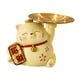 thumbnail image 5 of Bonita estatua de gato de la suerte, figura en miniatura de estilo nórdico con bandeja para guardar llaves. Amarillo, 5 of 9