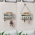 thumbnail image 6 of letter holder, hanging mail sorter organizer wall-mounted with 5 hooks, rustic wood keychain for wall decoration, 6 of 6