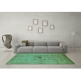 thumbnail image 3 of Ahgly Company Indoor Rectangle Oriental Turquoise Blue Industrial Area Rugs, 3' x 5', 3 of 4