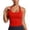 Watermelon Red1 Tank Tops, variant on Women Workout Yoga Tank Tops With Built In Bra Racerback Athletic Camis For Fitness Running And Sports Cozy Summer Sleeveless O-Neck Solid Color Basic Camisoles
