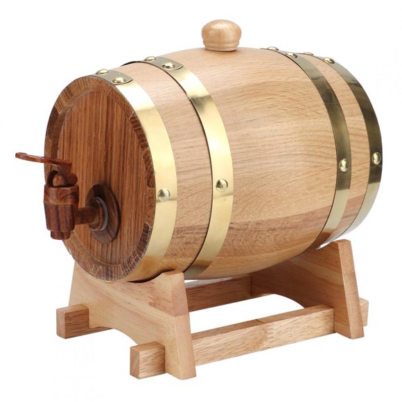 VIFERR Baril de vin 1.5L Vintage chêne Bois Baril de vin fût Seau Maison Brew Brassage Accessoires
