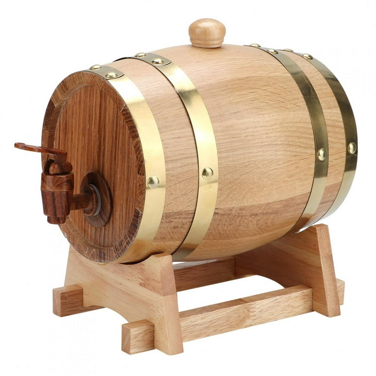 1.5L vintage oak barrel home brewing accessories red wine barrel container tap  wine barrel dispenser home bar party drink dispenser 