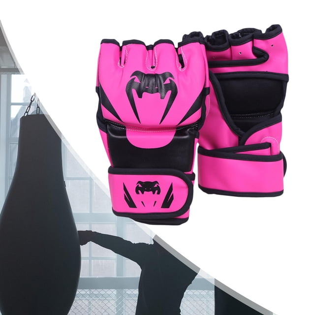 Guantes de boxeo Cola Guantes de entrenamiento de boxeo Medio Portátil Transpirable Rosa
