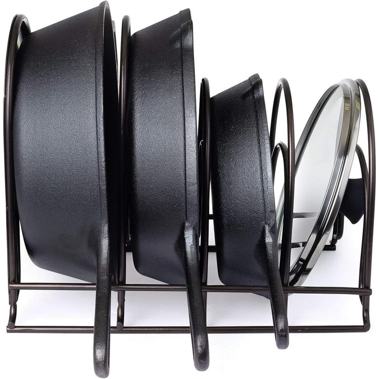 CAXXA Heavy Duty Pan Rack, Pot Lid Rack, Kitchen Cabinet Pantry