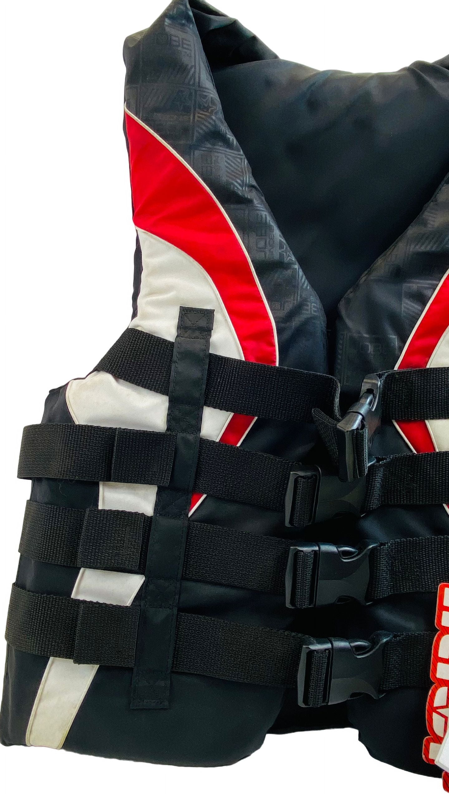 Jobe Progress 4 Buckle Vest Unisex Red/Black - SMALL