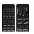 thumbnail image 7 of Double Sided Hanging Jewelry Organizer, 48 Pockets Clear Window Large Jewelry Hanging Organizer with Necklace Hanger, Wall/Door/Closet Stud Earring Bracelet Ring Storage (Gray), 7 of 7