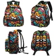 thumbnail image 4 of Graffiti Cute Adjustable Shoulder Strap Backpack with Large Capacity, Printed Design, Lightweight, 4 of 6