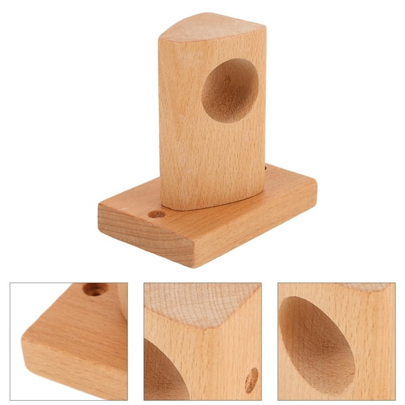 HONMEET 1-Pack Khaki Wooden Heavy Duty Curtain Rod Holders Rustic Style for Bedroom and Living Room