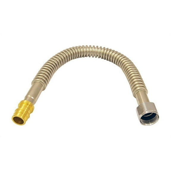 Apollo Valves ExpansionPEX Series EPXCSST18 Water Heater Connector, 3/4 in, Barb x FPT, Stainless Steel, 18 in L