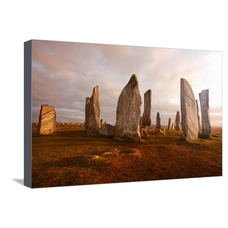 Callanish Standing Stones: Neolithic Stone Circle in Isle of Lewis, Scotland Stretched Canvas Print Wall (Best Stone Circles In Scotland)