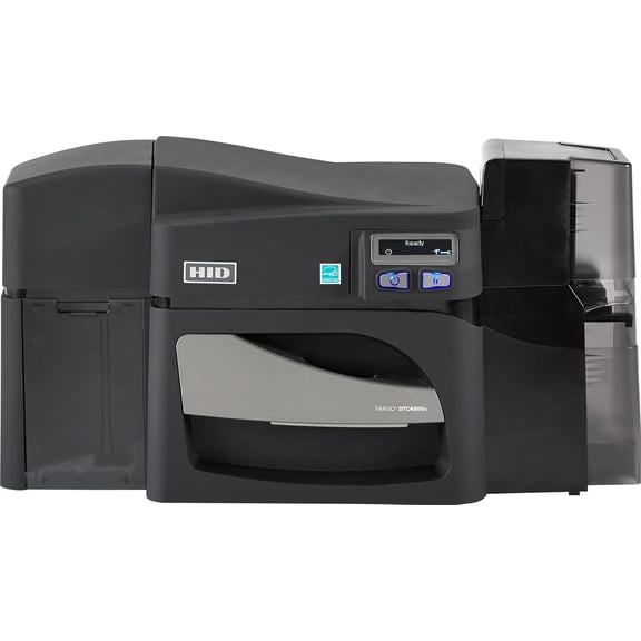 Restored Fargo DTC4500e Dual-Sided ID Card Printer, High-Volume PVC Card Printing, 300 dpi Color & Monochrome, USB & Ethernet Connectivity, Professional Badge Printer (Refurbished)