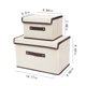 thumbnail image 2 of Teissuly Clearance Foldable Storage Box With Lid 2pcs (large + Small) Fabric Storage Box With Lid, Closet Storage Box, Room Organization, Office Storage, Toy Storage(Beige, ) Teissuly WER2023081406052, 2 of 6