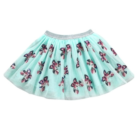 

Toddler Kids Baby Girls Baby Dancing Princess Skirt Cute Cartoon Sequins Tulle Ballet Tutu Skirt Christmas Dresses Big Girl