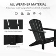 thumbnail image 5 of Outsunny Adirondack Chair with Cup Holder, HDPE, Black, 5 of 9