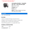 thumbnail image 2 of Left Auxiliary Fan Motor - Compatible with 1994 - 1996 Chevy Impala 1995, 2 of 2