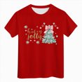 thumbnail image 5 of sdbrld Girls Christmas Shirts Short Sleeve Crew Neck Graphic Tees Holiday Tops Toddler to Big Kid Red Sizes 5-6 Years, 5 of 5