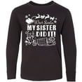 thumbnail image 3 of Inktastic Dear Santa, My Sister Did It Funny Christmas Long Sleeve Youth T-Shirt, 3 of 5