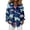 34#Dark Blue, variant on Hawaiian Shirts for Women Plus Size: Cool Summer Luau Shirt Hawaii Tropical V Neck Button up Tops Sky Blue S