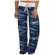 thumbnail image 1 of Pantalones termicos Gibobby para mujer pierna ancha con cordón y Estampado elástico Azul XXXXXL, 1 of 5