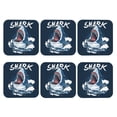 thumbnail image 2 of Disketp Shark Funny Coasters,6 Pcs Leather Coasters With Holder, Perfect Housewarming Hostess Gifts,Protect Furniture From Water Marks Scratch And Damage, 2 of 9
