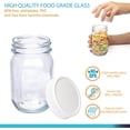 thumbnail image 5 of 12 oz Glass Jars with Lid, Fits Most Oster Blenders for Blending Smothies and Storing Pickles, Honey, Spice, Candy, Jam, Overnight oats, Meal Prep Containers (4), 5 of 6