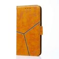 thumbnail image 1 of Funda de piel sintética y TPU con diseño geométrico para iPhone XR, color amarillo, 1 of 5