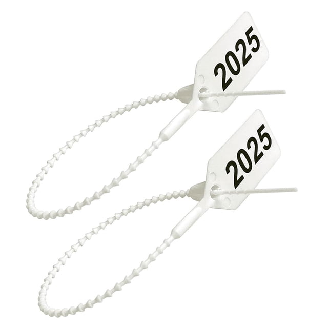 (Lot de 1000) Sceaux de Tassage pour Extincteur Daté 2025 UL Listed Blanc