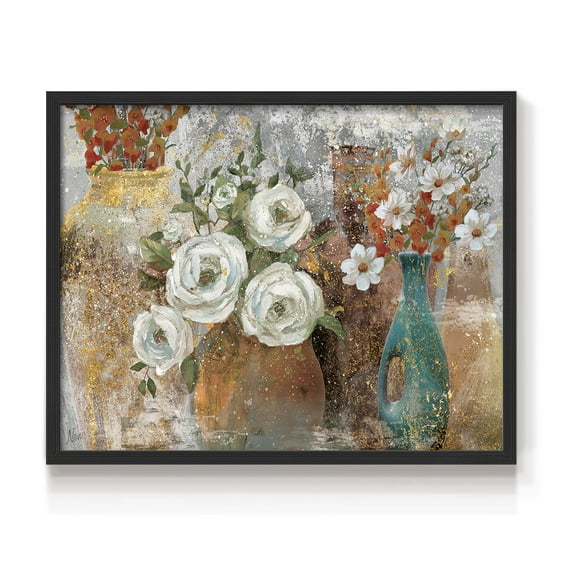 Vessels and Blooms Spice by Nan - Restickable Framed Giclée Print