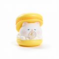 thumbnail image 3 of Cute Cat Relaxation Toy with Yellow Macaron Design, 1-Pack, Kawaii Vinyl Squeeze Figure for Women Office Desk, Toy, 3 of 3