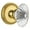 Lifetime Brass, variant on Grandeur Burgundy Crystal Door Knob with Newport Plate