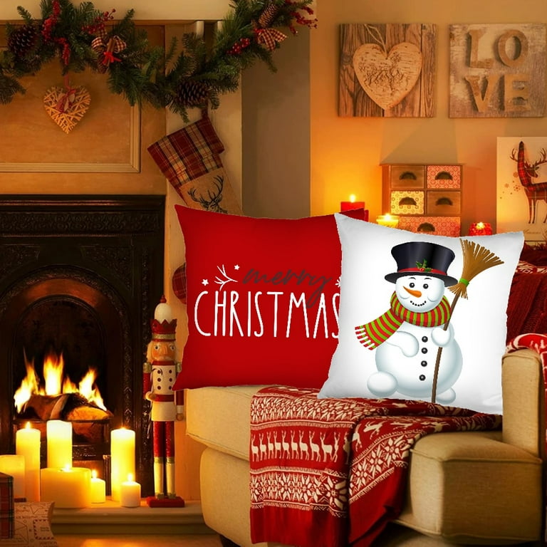 Christmas Pillows Cases Decorative Set Of 4 Couch Pillow Covers Christmas  Decorations Pillow Covers For Christmas Decorations - AliExpress