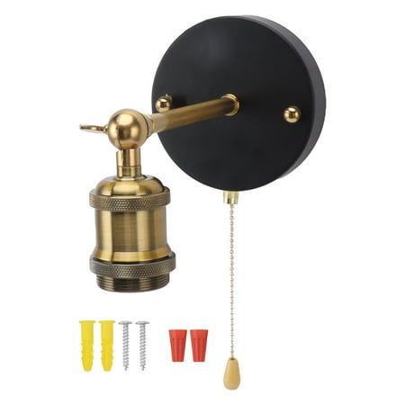 

2024 Retro Wall Sconce E27 E26 Iron Adjustable Vintage Wall Mounted Lamp Lighting Fixture Set with Switch for Bedroom Living Room Bar 85265V Gold