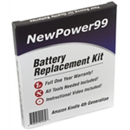 Kindle 2nd Generation Battery Amazon Kindle 4th Generation Battery Replacement Kit with Tools, Video Instructions, Extended Life Battery and Full One Year Warranty ()