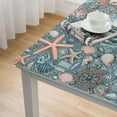 thumbnail image 4 of nygtbtfer Round Tablecloth Fitted Table Cover,Elastic Tablecloths Outdoor Indoor Stretch Cloth Tablecover for Dinner,Party,Shower, Blue, 4 of 7